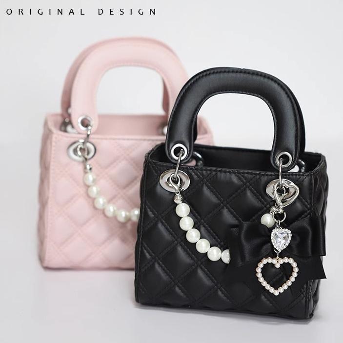 Jirai Kei Sweet Butterfly Bow Black Pink Princess Bag 22514:334124 22514:334124