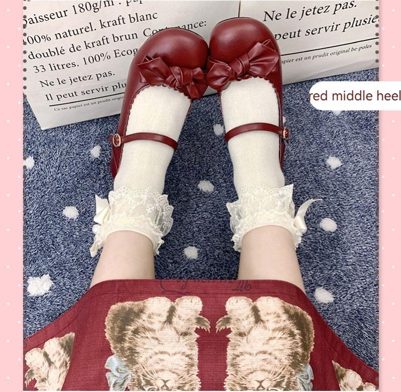 Kawaii Fashion Lolita Round-Toe Mary Jane Shoes Multicolor 22832:327342 22832:327342