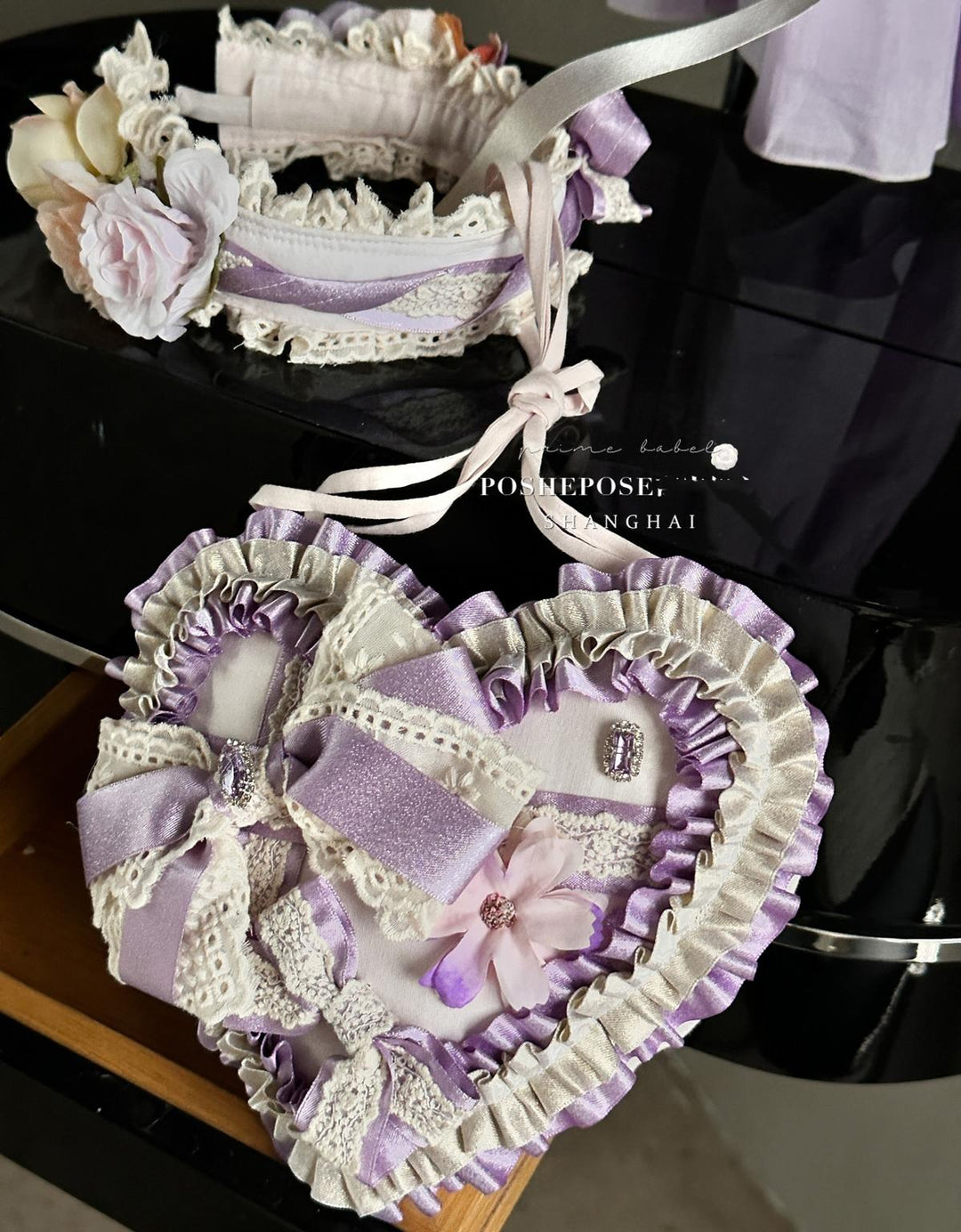 Lolita Dress Set Sweet Violet Pink Puffy Dress Corset Dress 36388:554874 36388:554874