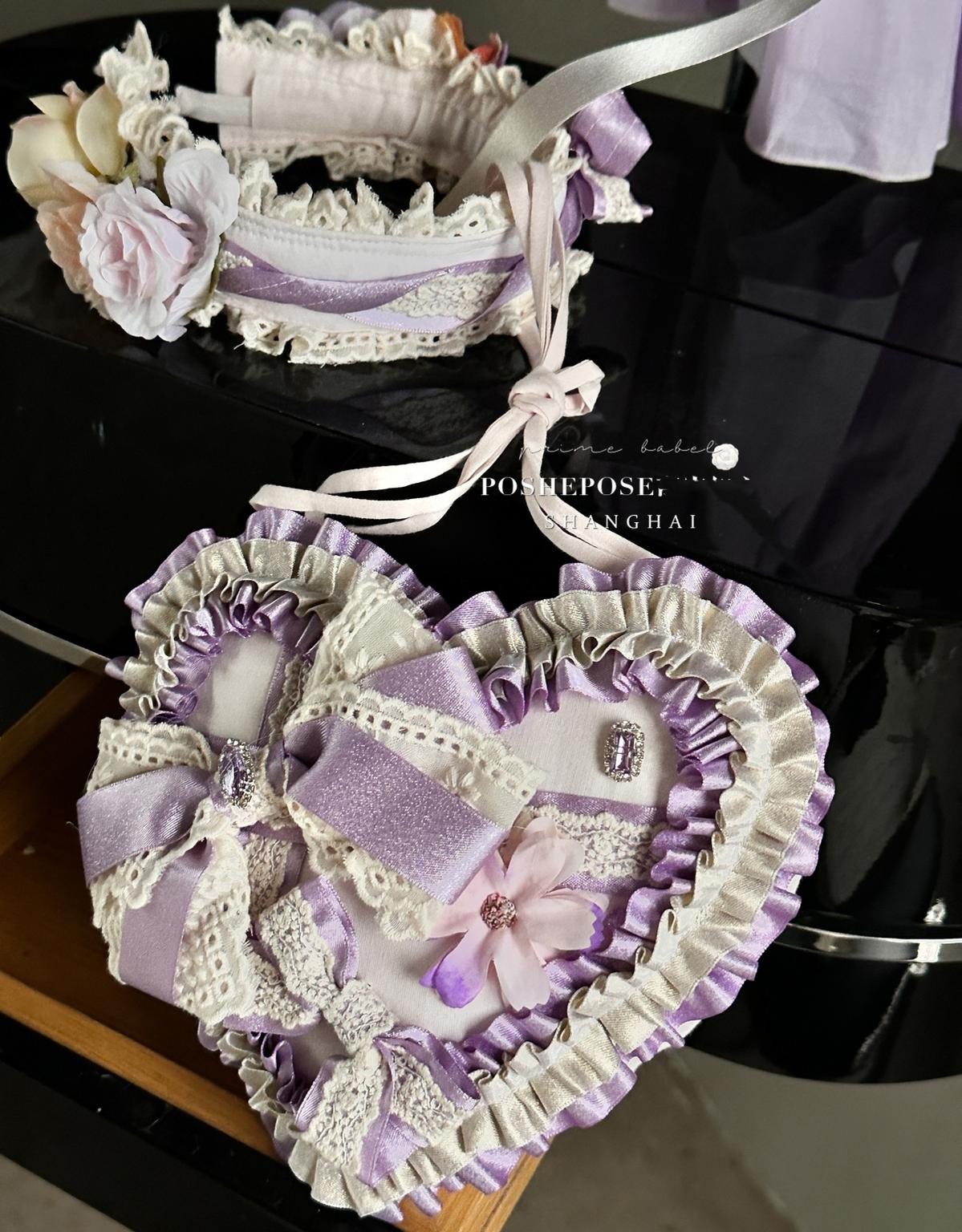 Lolita Dress Set Sweet Violet Pink Puffy Dress Corset Dress 36388:554874