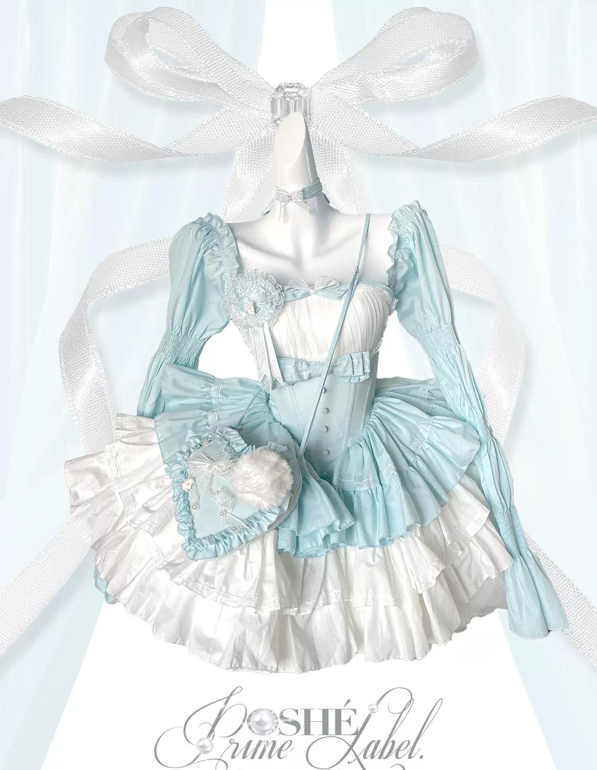 Lolita Dress Fishbone Dress Corset Dress Multicolor 36380:540708