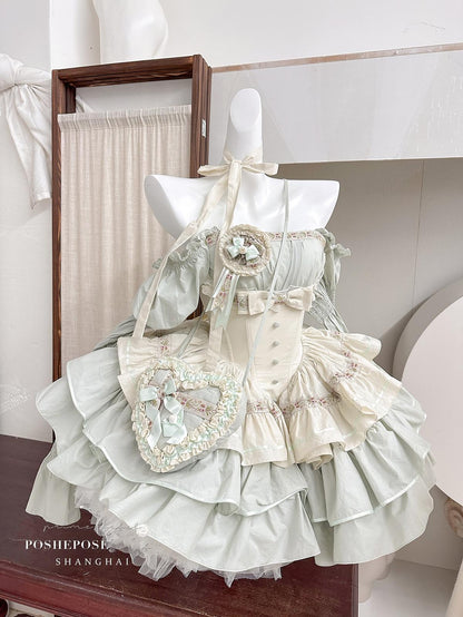 Lolita Dress Fishbone Dress Corset Dress Multicolor 36380:540712