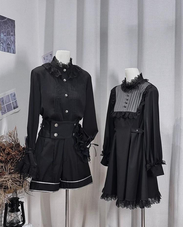 Ouji Lolita Outfit Set with Embroidery Jacket & Dress 43037:764904