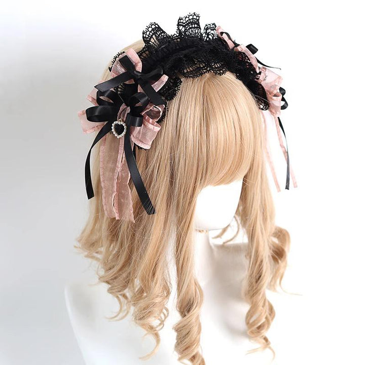 Jirai Kei Black Pink Headband Hat Hair Accessories 22532:322718 22532:322718