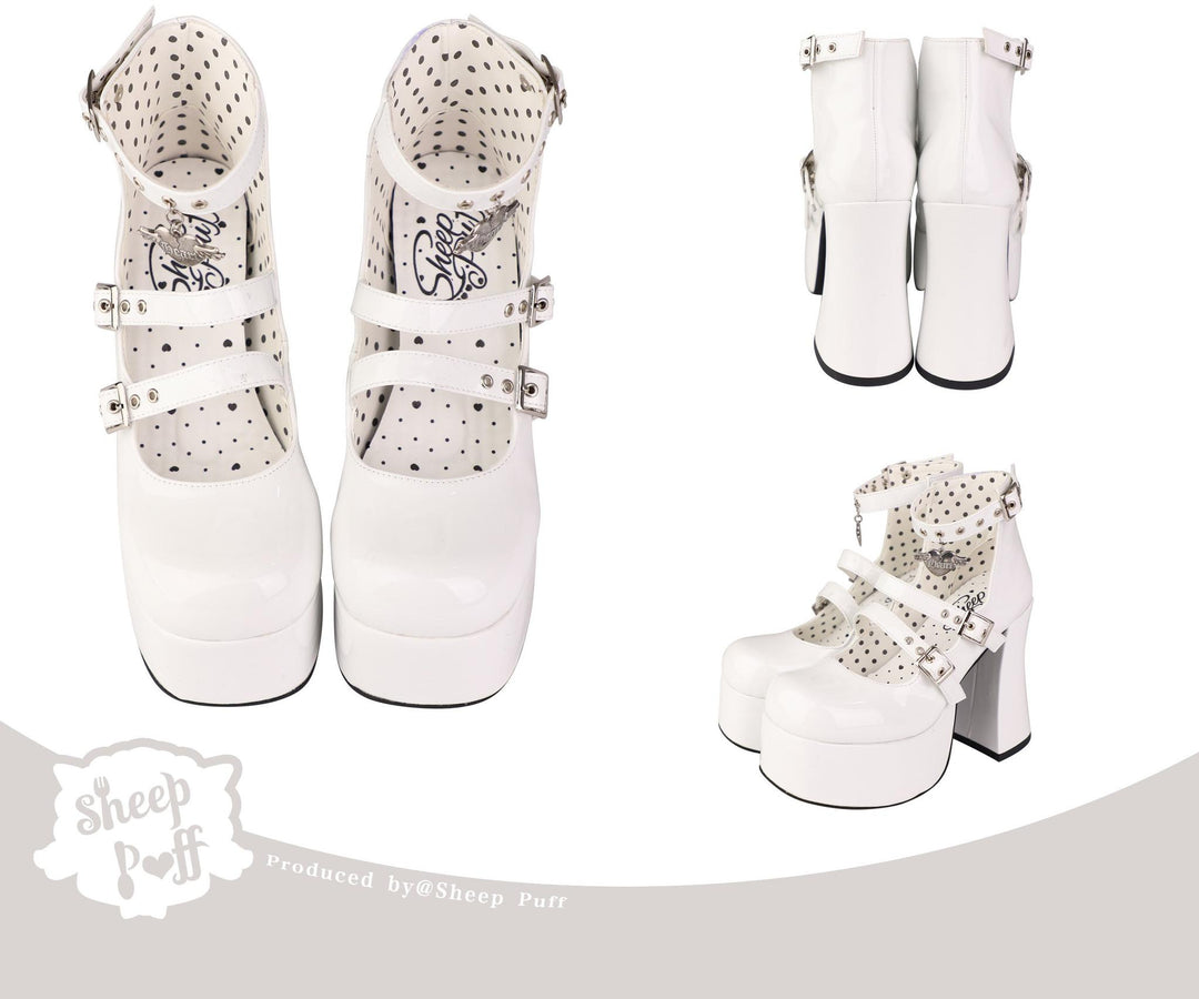 Jirai Kei Platform Heeled Shoes, Heart Charm (34 35 36 37 38 39 40 41) 45688:860609