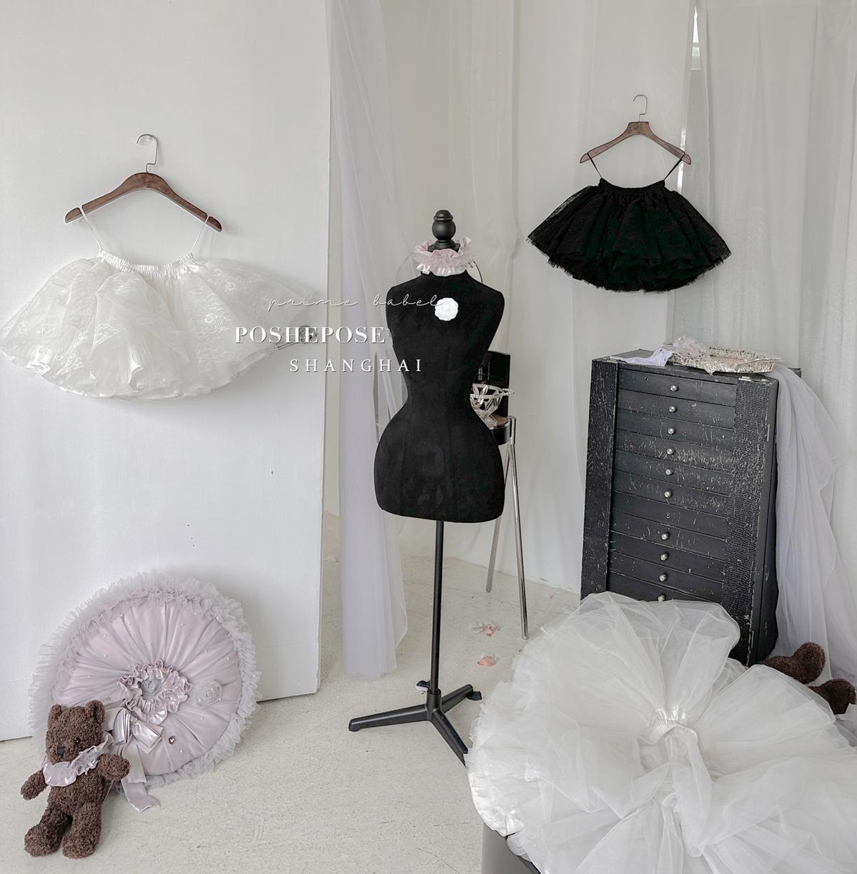 Lolita Dress Petticoat Puffy Black And White Pettipants 36386:542732