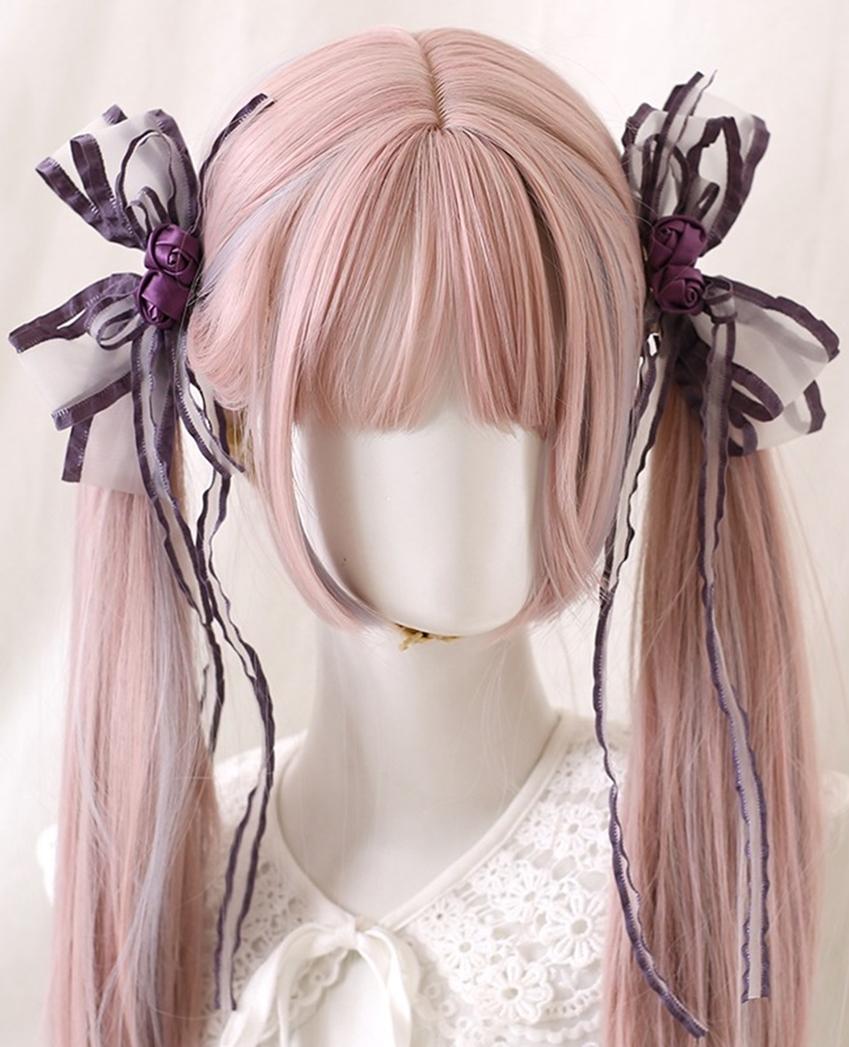 Jirai Kei Hairpin Lolita Headdress With Ribbon Multicolor 35300:489330 35300:489330