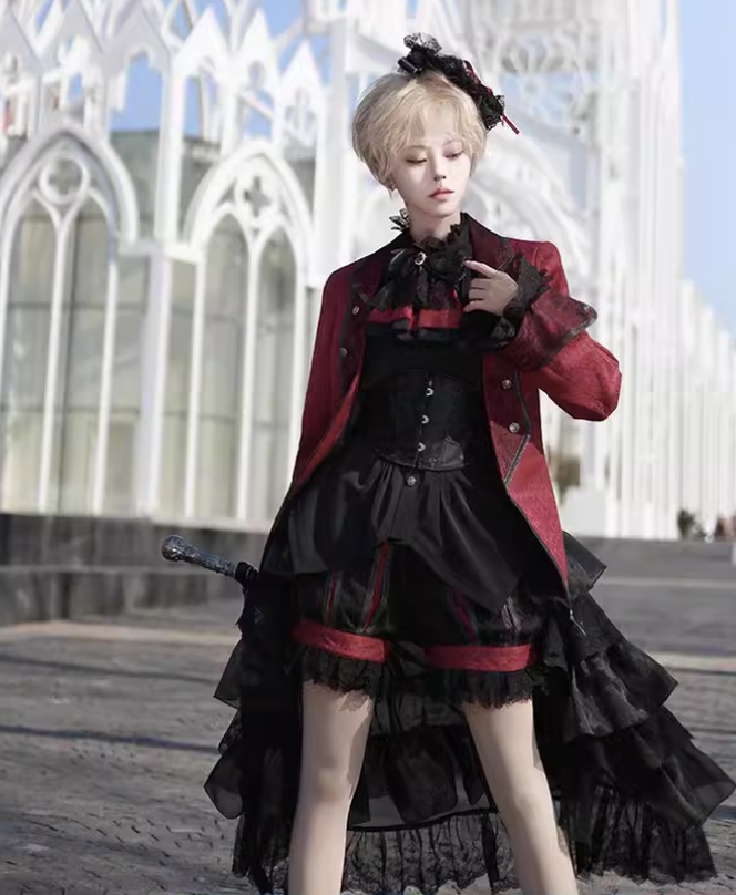 Ouji Lolita Outfit Prince Set Coat Shirt Pants 39364:629874