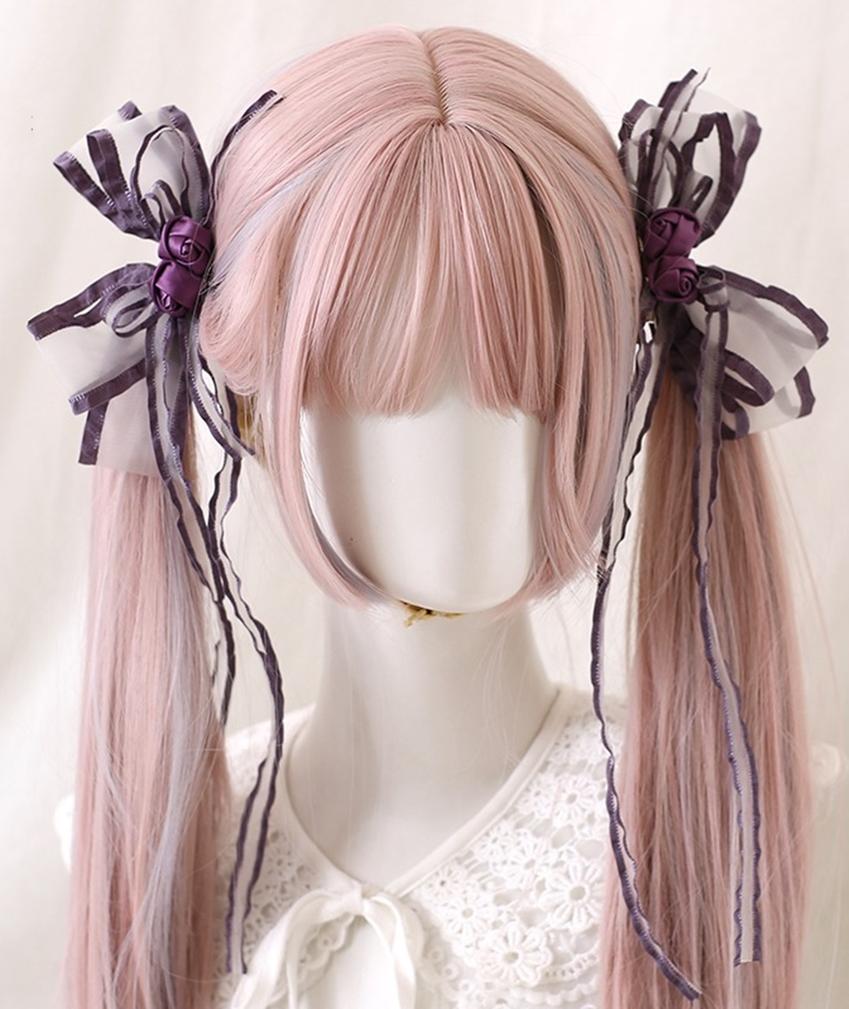 Jirai Kei Hairpin Lolita Headdress With Ribbon Multicolor 35300:489328 35300:489328