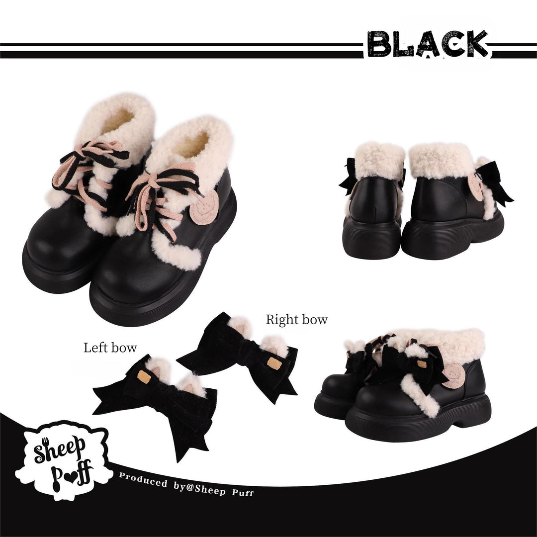 Kawaii Shoes Animal Ears Short Snow Boots (34 35 36 37 38 39 40 / Black) 33770:447740 (34 35 36 37 38 39 40 / Black) 33770:447740