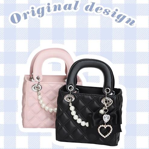 Jirai Kei Sweet Butterfly Bow Black Pink Princess Bag 22514:334130 22514:334130