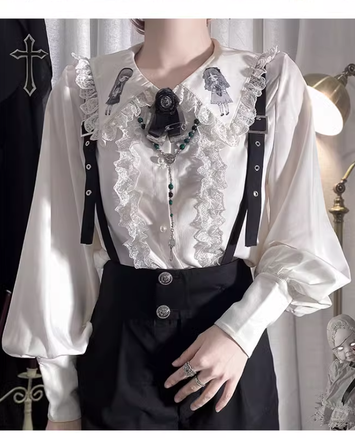 Ouji Lolita Blouse Prince Series Shirt And Suspender Pants (L M S XL) 39362:629046