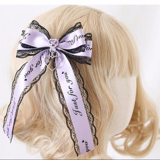 Jirai Kei Hair Clips Ryousangata Ribbon Bow Headwear 22542:370418 22542:370418