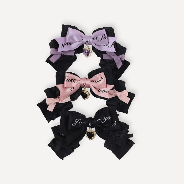 Handmade Japanese Black Bow Hair Clip Sweet Cool Hair Clip 22520:333044 22520:333044