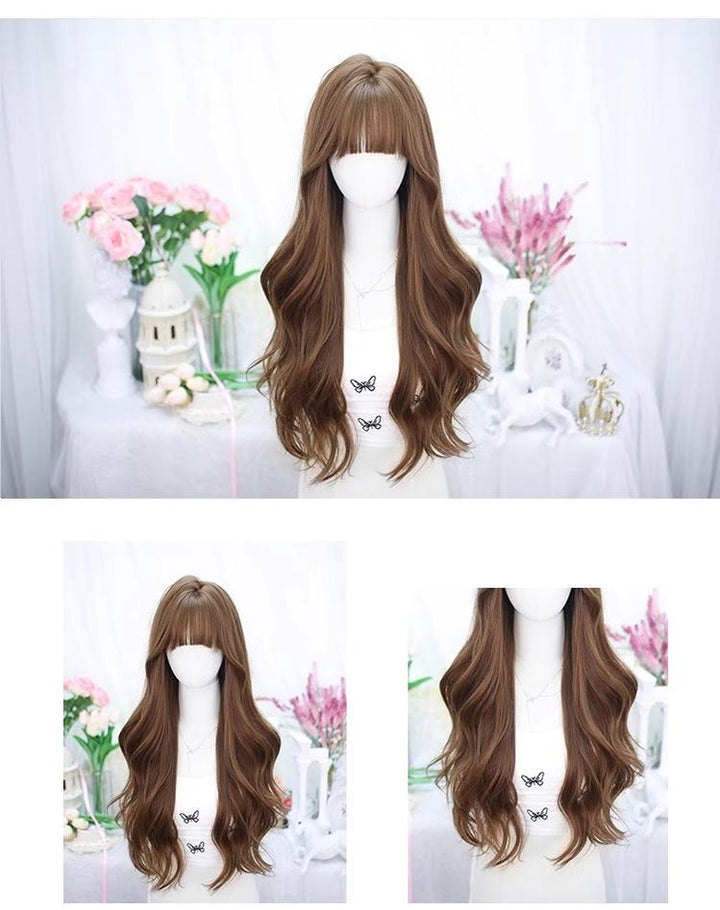 Lolita Wig Brown Big Wave Long Curly Wig 35602:496368 35602:496368