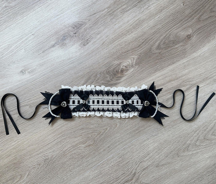 Jirai Kei Lace Shawl Dress Set, Detachable Tie (M) / L M S XL) 45193:840975