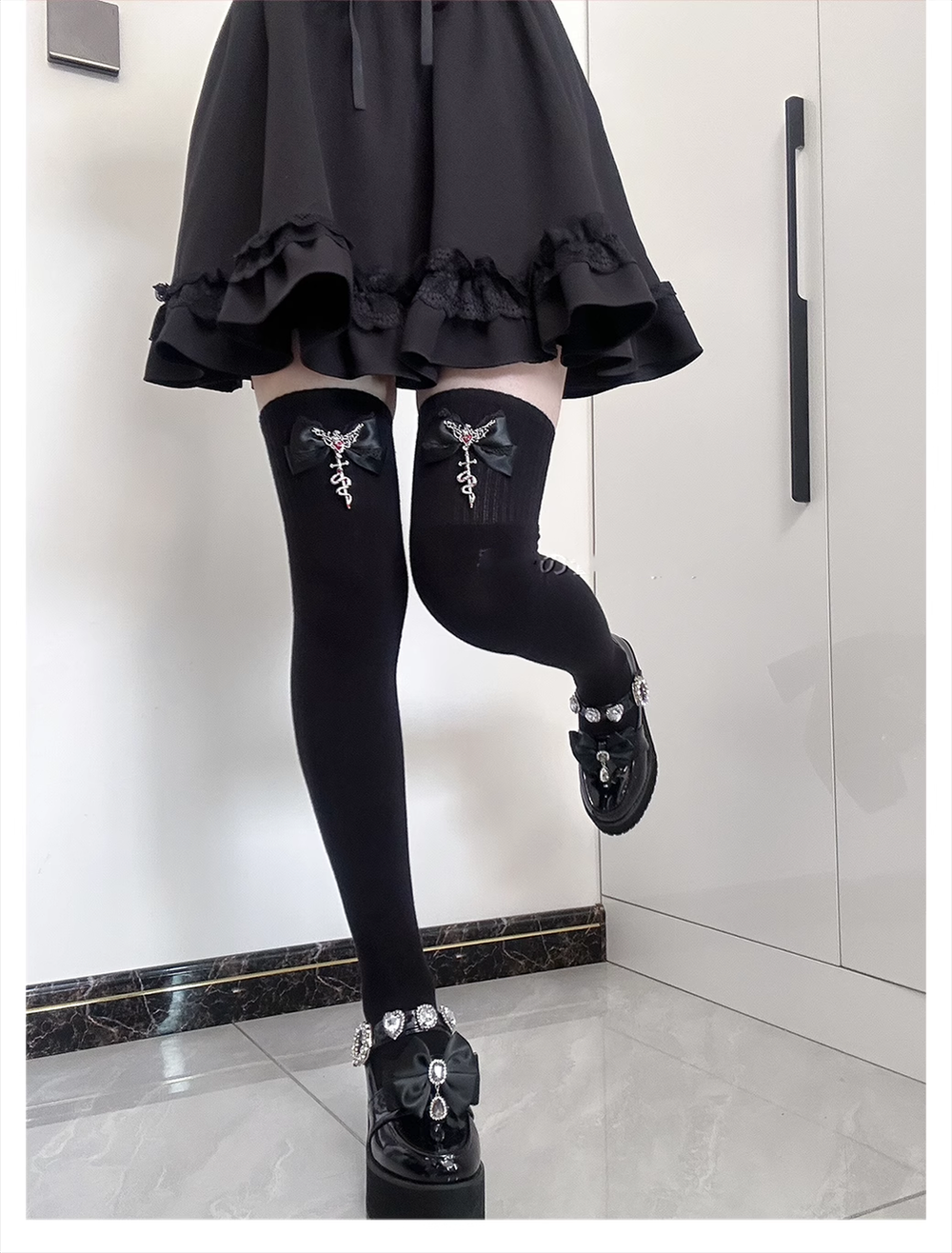 Gothic Over-the-Knee Socks Slimming Cashmere High Tube Socks 41890:723040