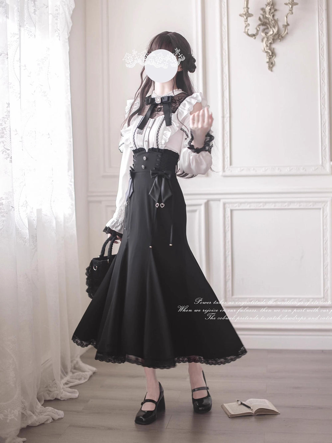 Seiso Kei Mermaid Skirt, Open-shoulder Blouse 43804:786271