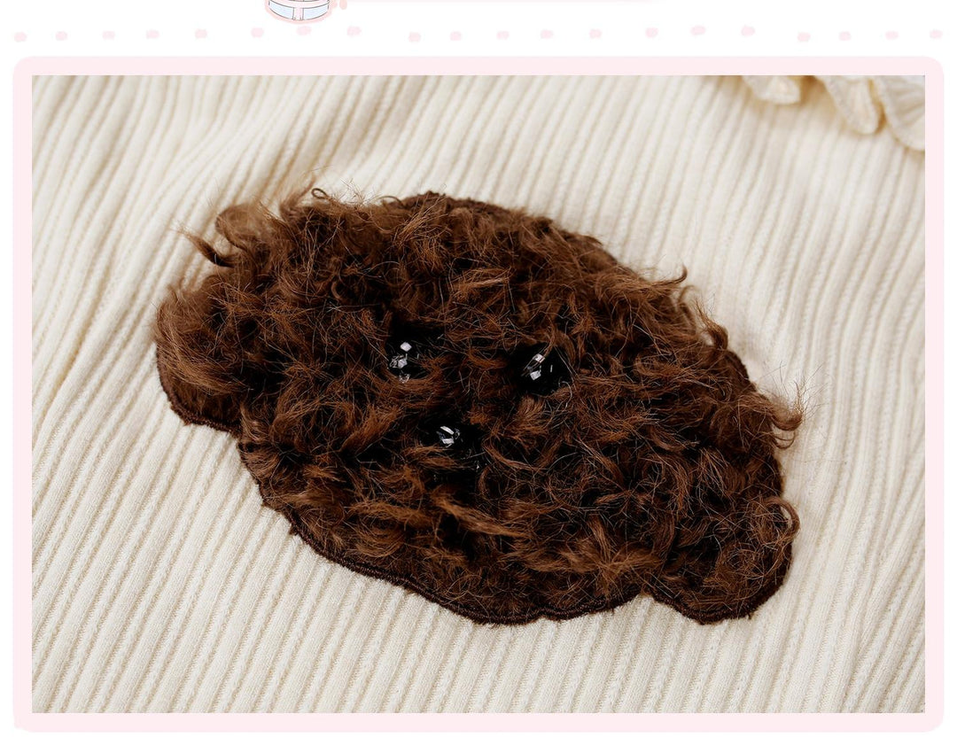 Fleeced Brown Cute Outfit, Bear Ear 44080:796054