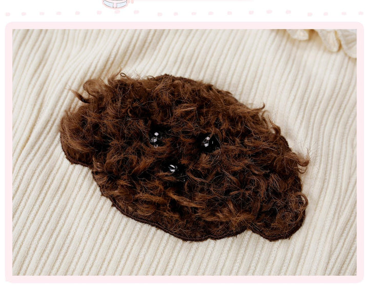 Fleeced Brown Cute Outfit, Bear Ear 44080:796054