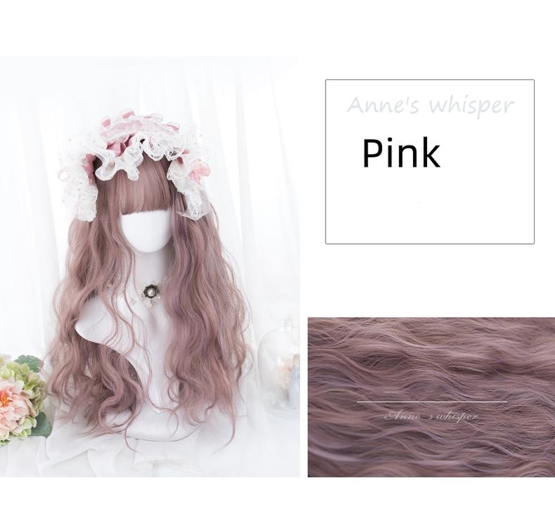 Lolita Wig With Long Curly Egg Roll Style Wig (Pink) 35944:509458 (Pink) 35944:509458