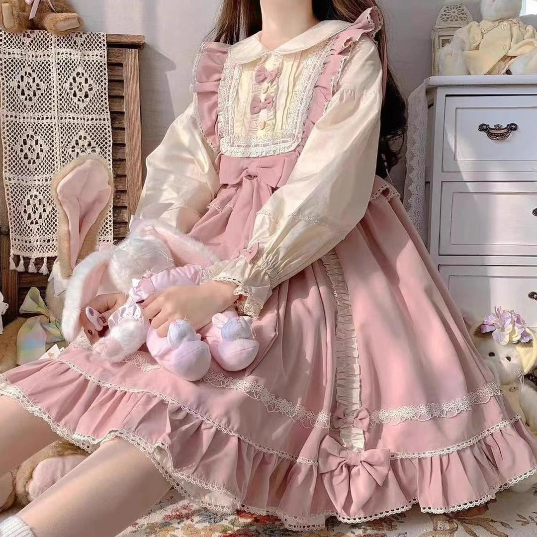 Sweet Lolita OP Dress Pink Lolita Princess Dress 41070:685938