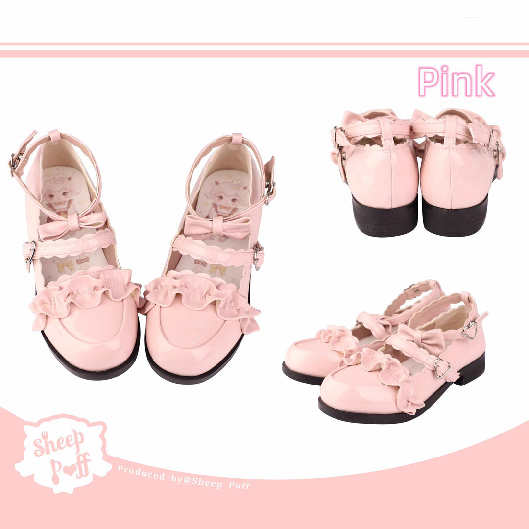 Kawaii Lolita Lace Flat Shoes 12 Colors 22828:329418