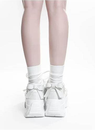 Jirai Kei High Platform Shoes, Lace Details 45748:861626