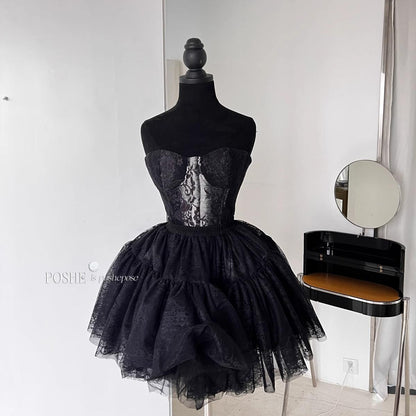 Lolita Dress Petticoat Puffy Black And White Pettipants 36386:542688