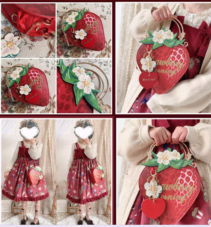 Sweet Lolita Bag Strawberry Handbag Crossbody Shoulder Bag 41814:722428