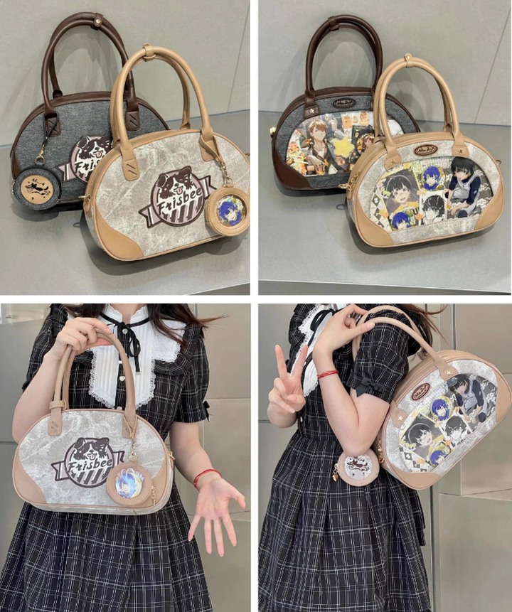 Adorable Itabag Dog Frisbee Crossbody Bag Embroidered Bag 38892:642448