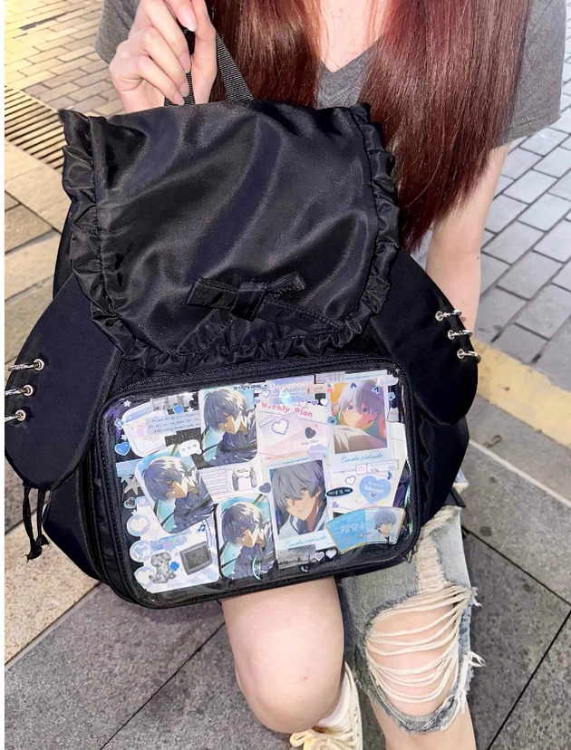 Kawaii Itabag Dual-Shoulder Backpack Bunny Ear Bag 40110:670696