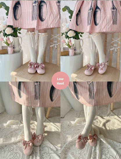 Lolita shoes Round Toe Heels Shoes Multicolors 35594:546426