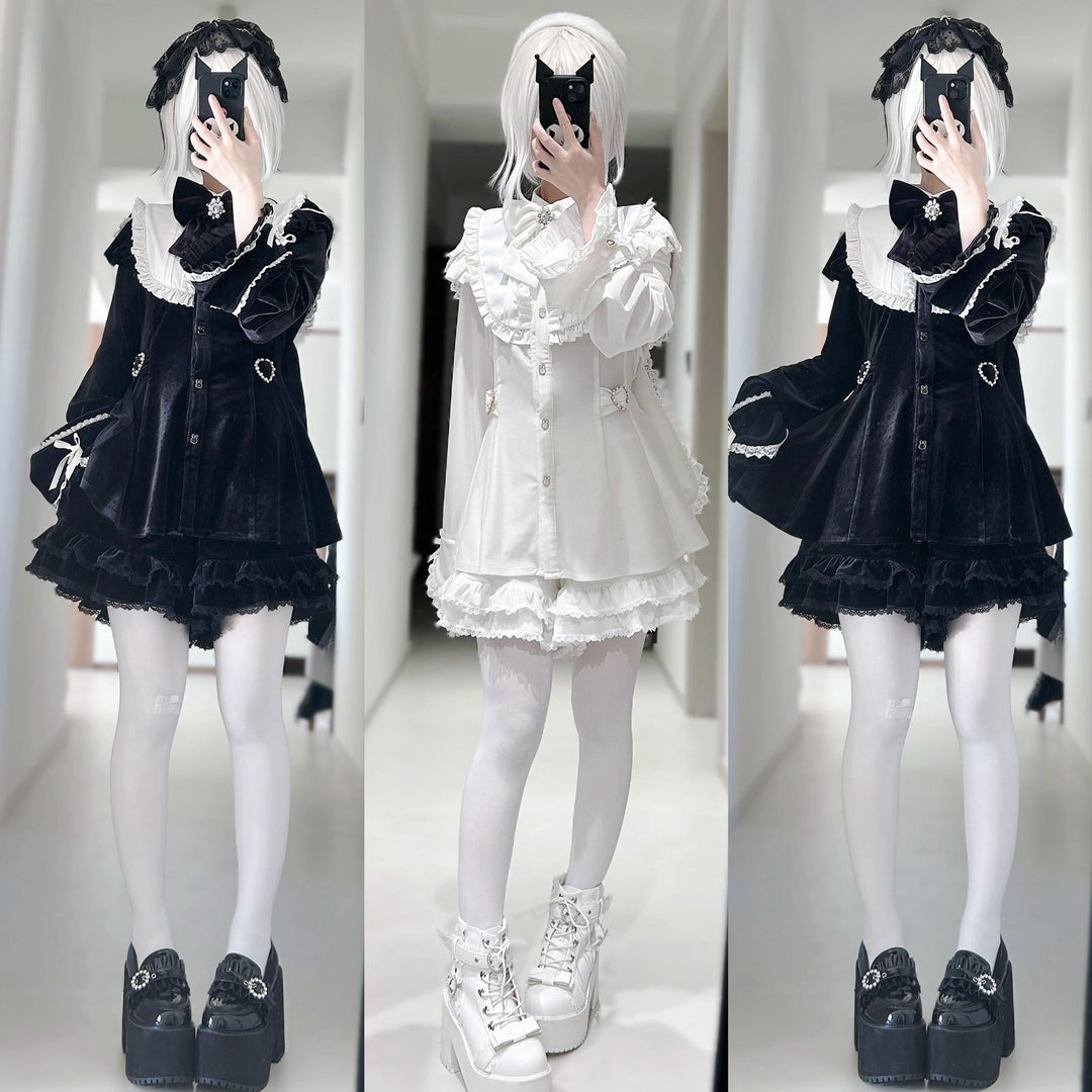 Jirai Kei Dress Set Bunny Ear Dress And Shorts Non-velvet Version 40898:692402