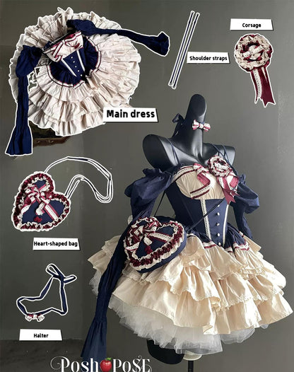 Lolita Dress Fishbone Dress Corset Dress Multicolor (F L M S XS) 36380:540506