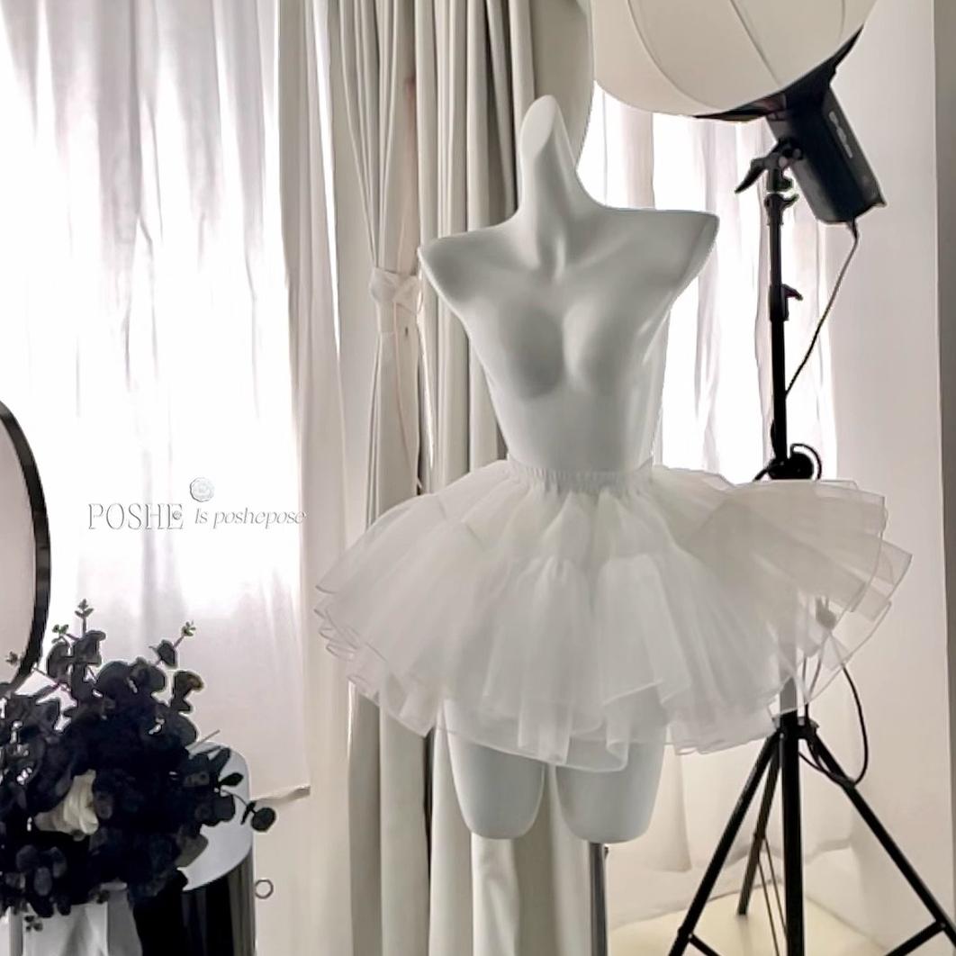 Lolita Dress Petticoat Puffy Black And White Pettipants 36386:542698