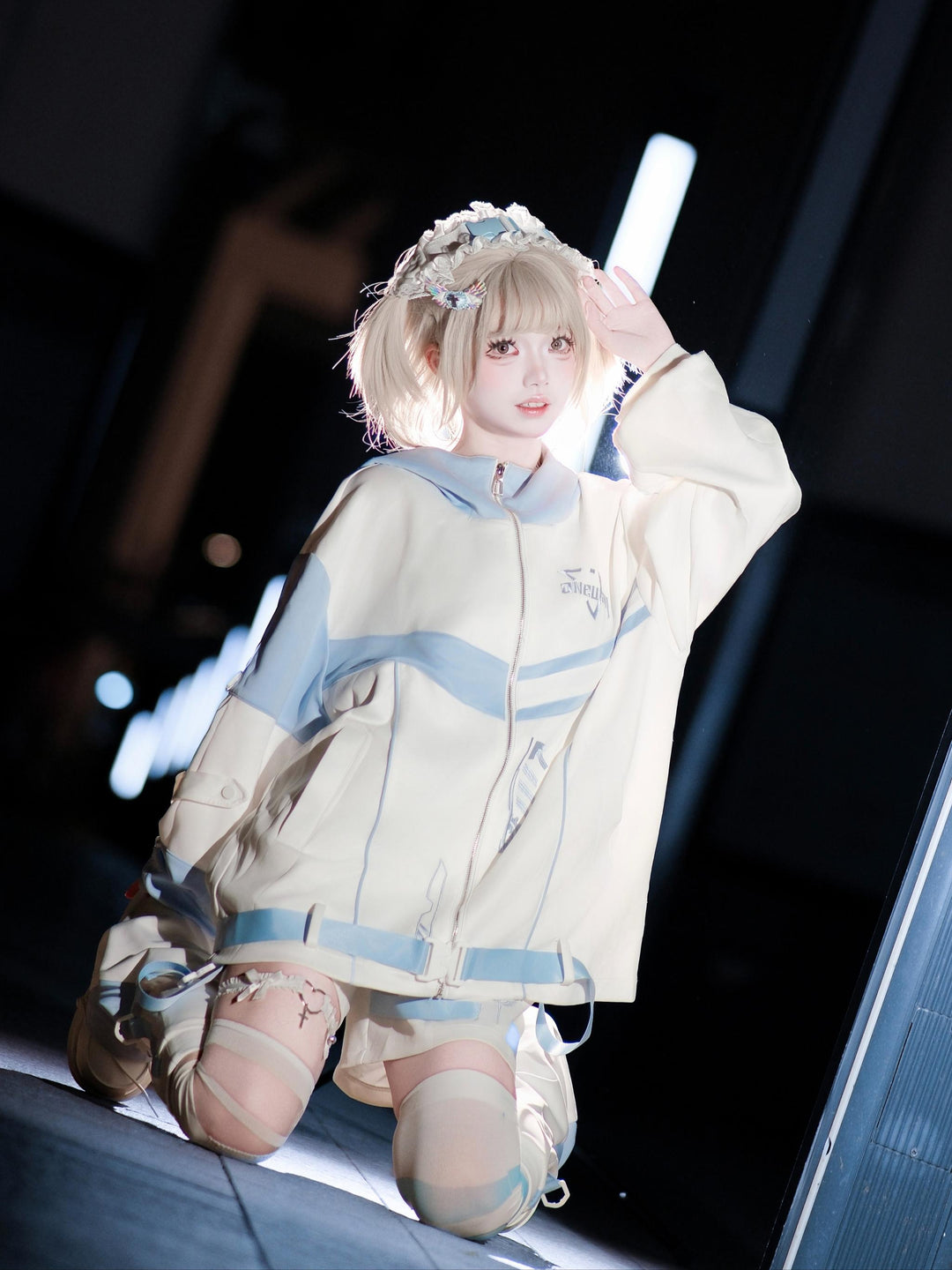 Plus Size Tenshi Kaiwai Outfit, Jacket and Shorts 44120:796968