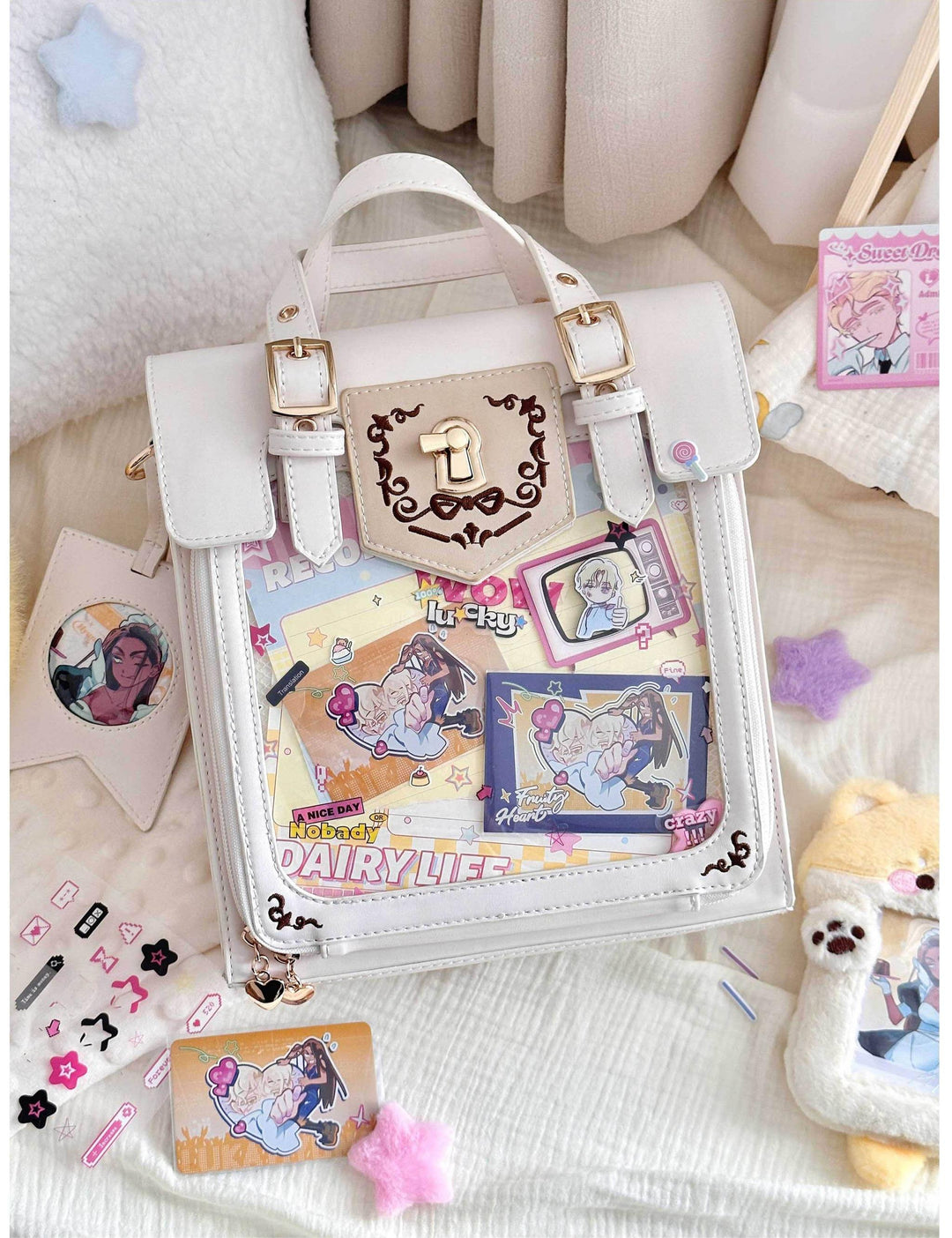 Vintage Embroidered Ita Bag, Clear Display Window 45415:846877