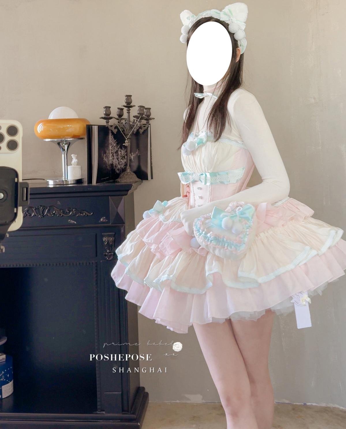 Lolita Petticoat Skirt White Multi-layer Pettipants 36394:549790