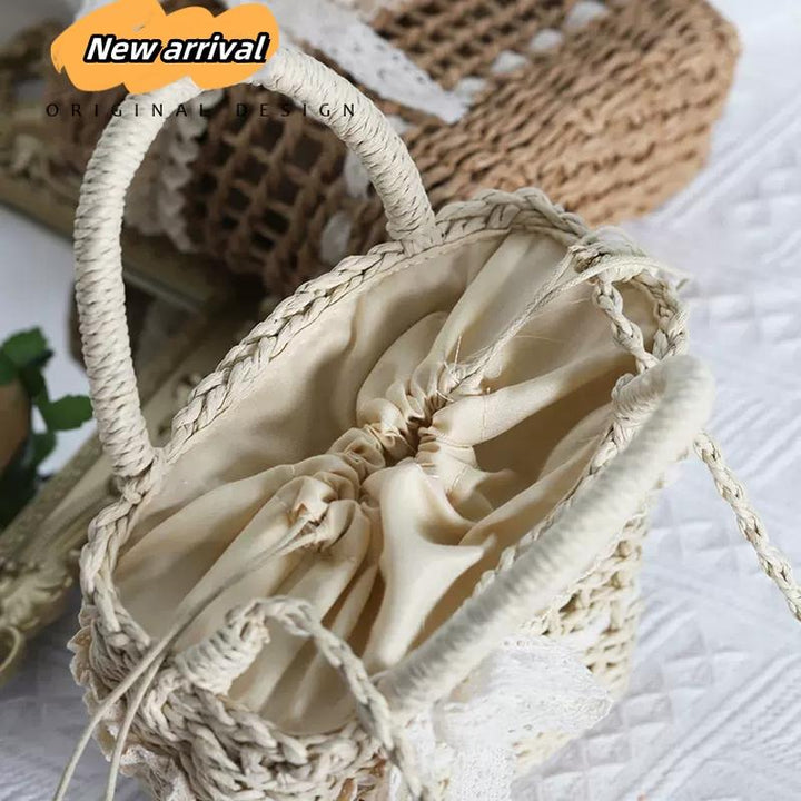 Mori Kei Bag Cottagecore Woven Bag Paper Straw Handbag 36446:523140 36446:523140