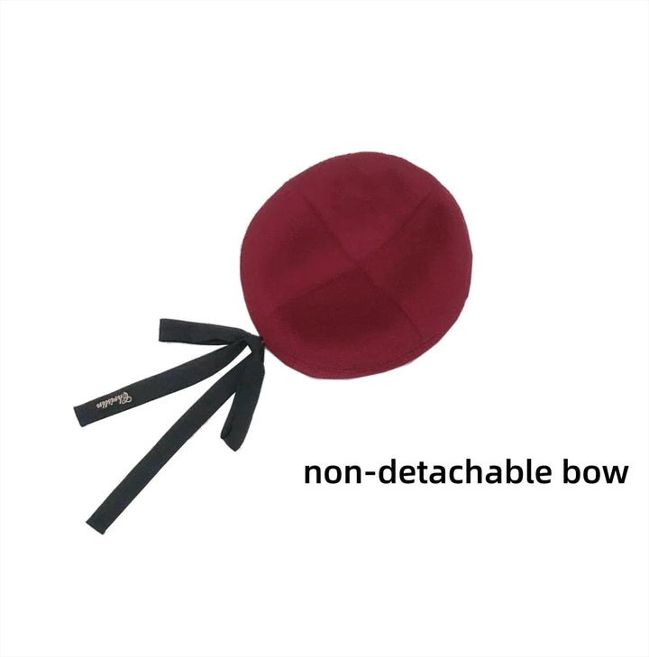 Christmas Woolen Blend Red Cloak, Beige Blouse (L M S XL) 44037:793486