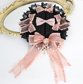 Jirai Kei Black Pink Headband Hat Hair Accessories 22532:322694 22532:322694