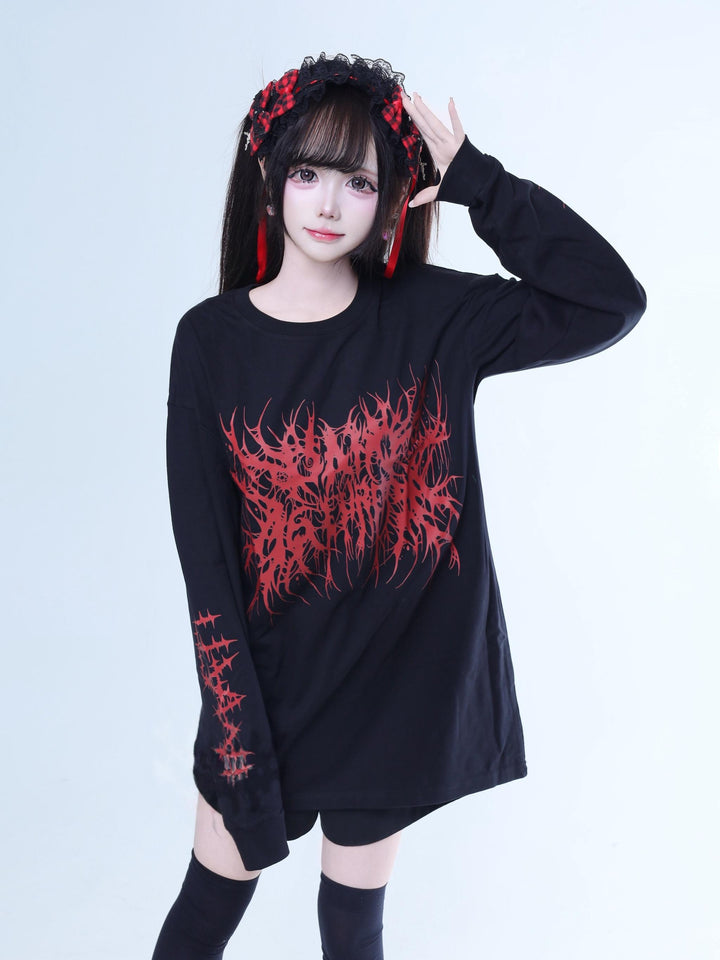 Printed Subculture Long-Sleeved Tee 44293:804738