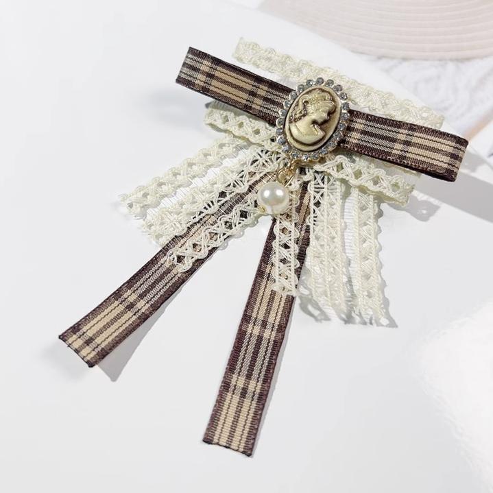 French Vintage Champagne Bow Brooch 21854:320454 21854:320454