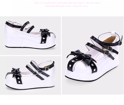 Lolita Platform Shoes Round Toe Thick Bottom Princess Shoes 37448:561702