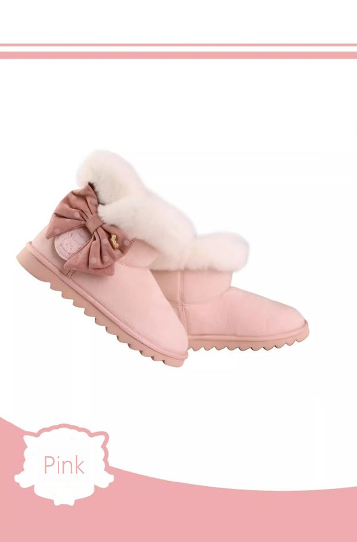 Kawaii Aesthetic Boots Winter Plush Warm Cotton Shoes Boots (34 35 36 37 38 39 40 41 / Pink) 33772:449708 (34 35 36 37 38 39 40 41 / Pink) 33772:449708