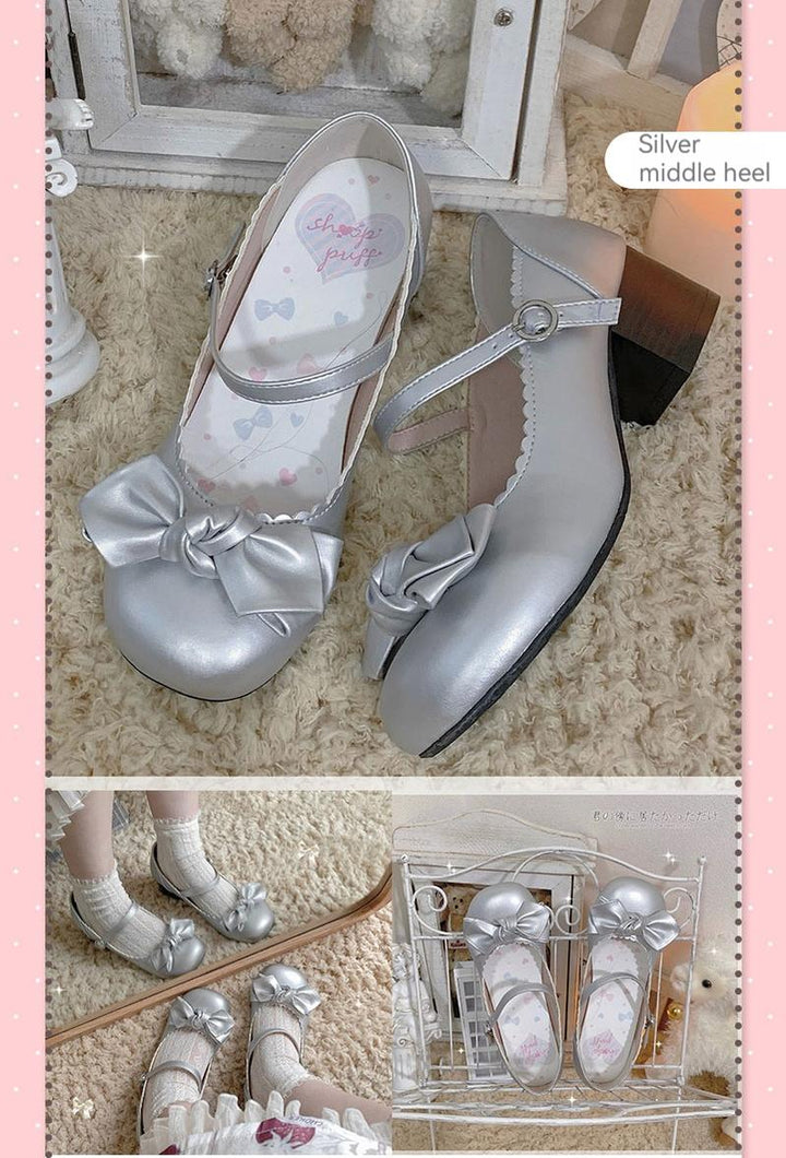 Kawaii Fashion Lolita Round-Toe Mary Jane Shoes Multicolor 22832:327346