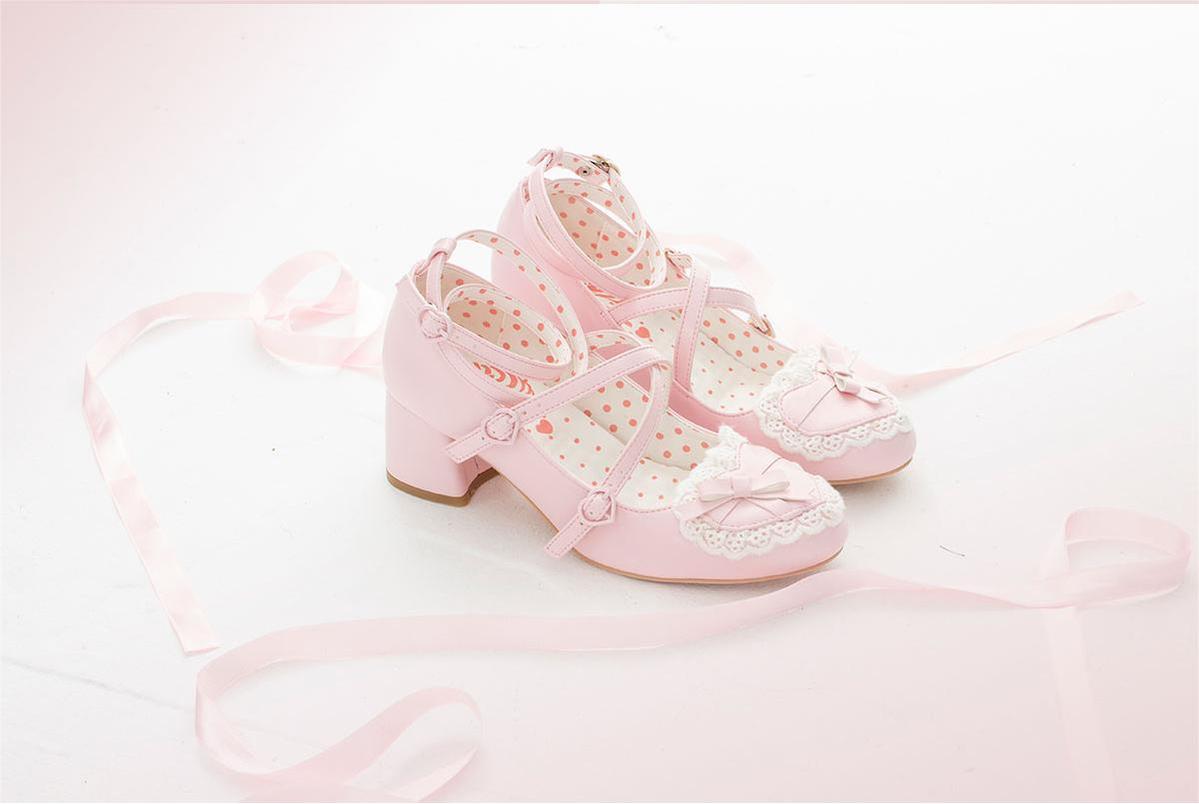 Lolita Shoes Platform Shoes Bow High Heels Shoes 35590:542242