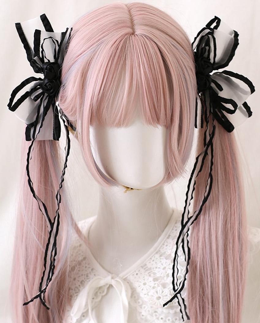 Jirai Kei Hairpin Lolita Headdress With Ribbon Multicolor 35300:489332 35300:489332