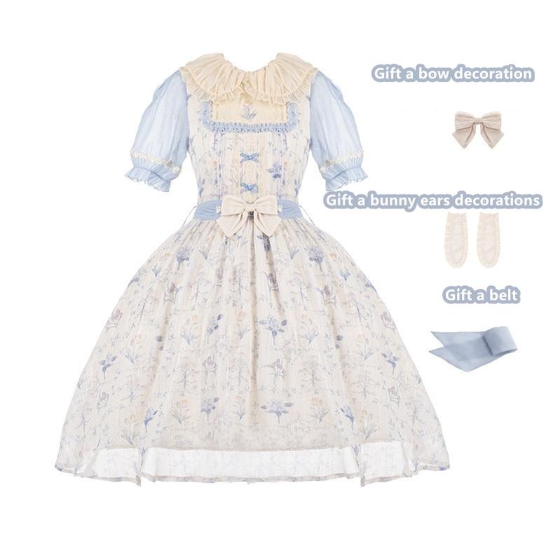 Classic Lolita Dress Letters And Poems Summer Flower Wall Series (2XL L M S XL) 37252:562056